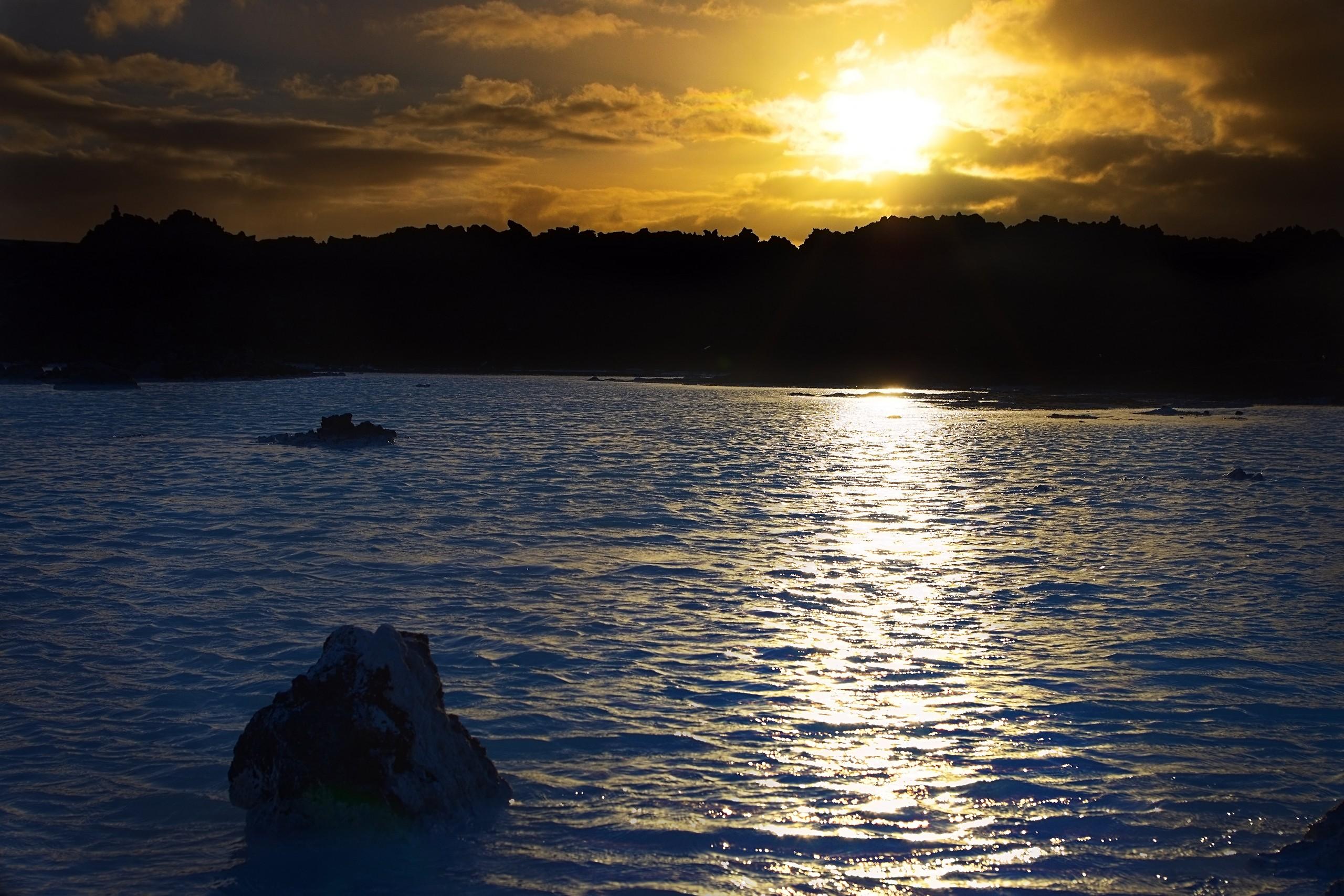 Sunset at the Blue Lagoon